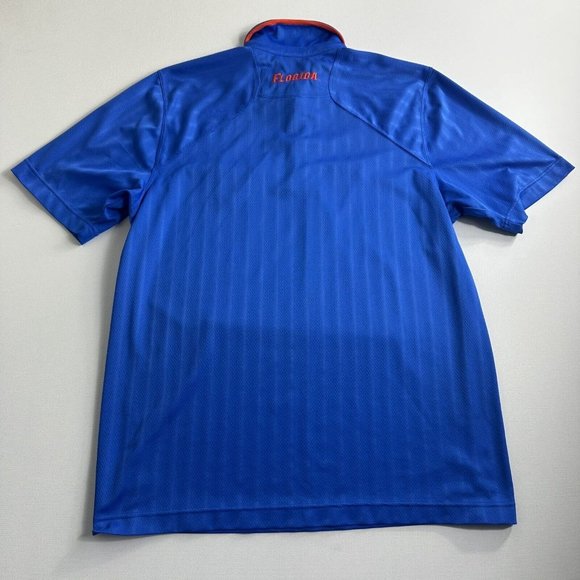 Nike Florida Gators Polo Shirt Mens Size Large Blue Golf Casual Active - Picture 2 of 11